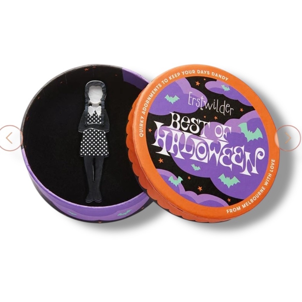 Erstwilder 2024 Wednesday Addams Full of Woe Halloween Brooch Pin
